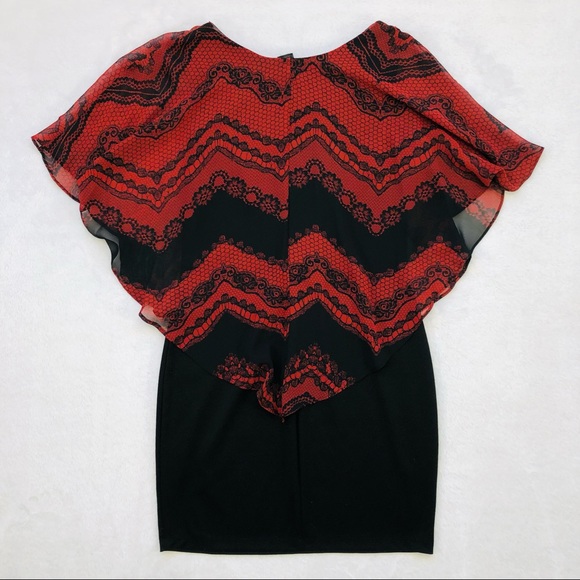 Enfocus Studio, Sleeveless Dress with Attached Sheer Shaw - Picture 7 of 12